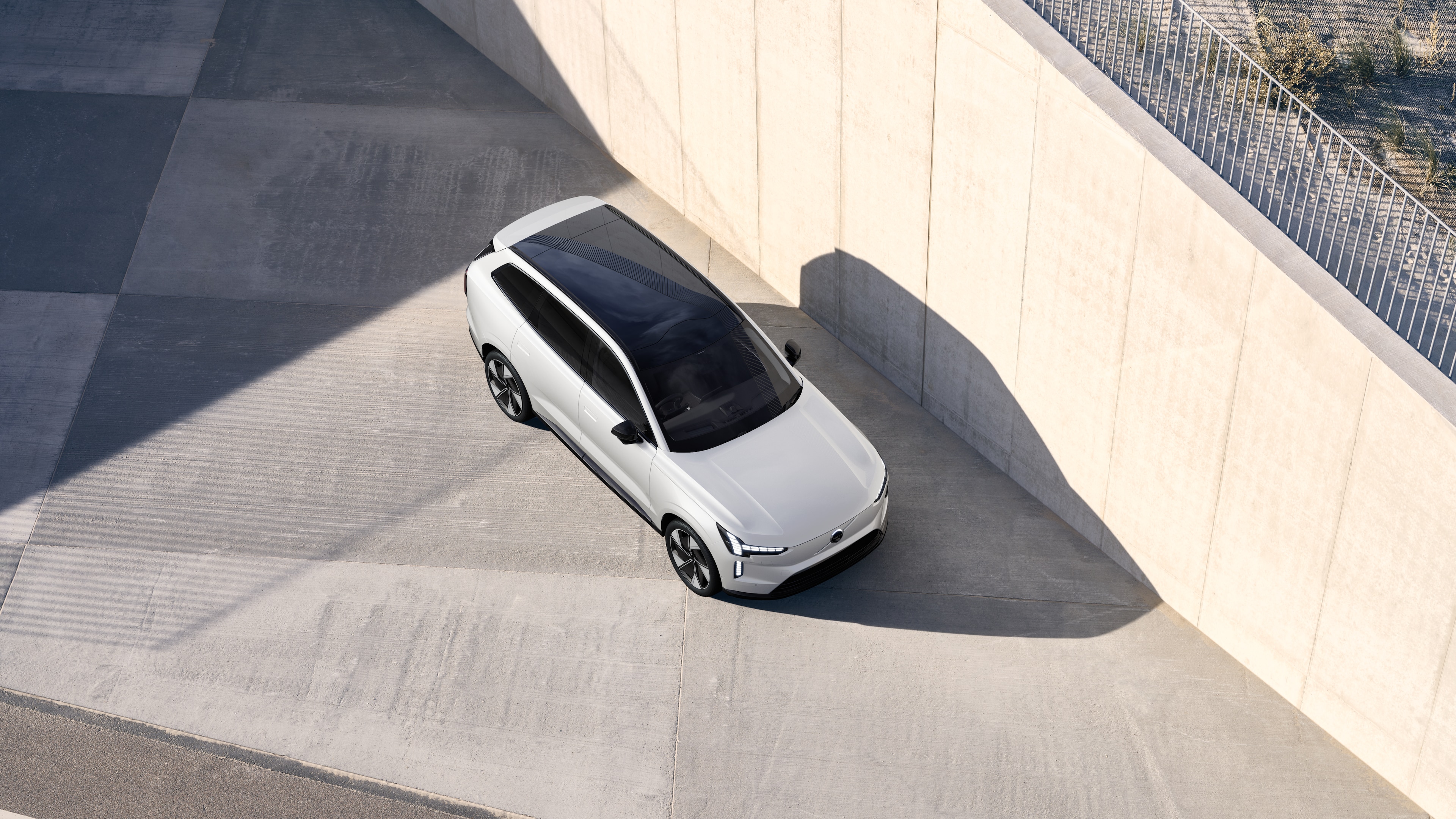 Volvo car exterior shown from above in plain studio background.