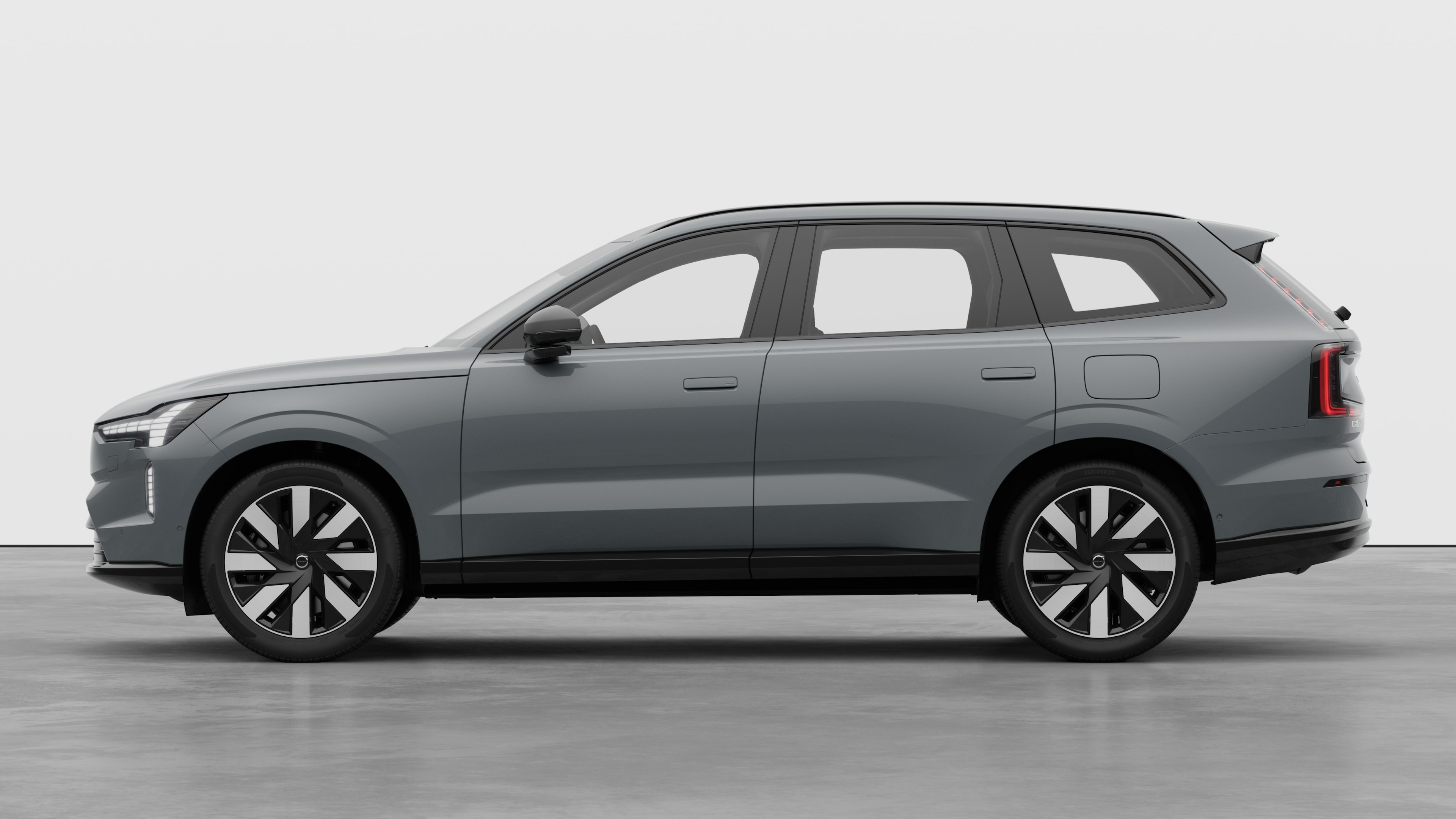 Volvo car in side view against a plain studio background. No additional details or identifiers are present.