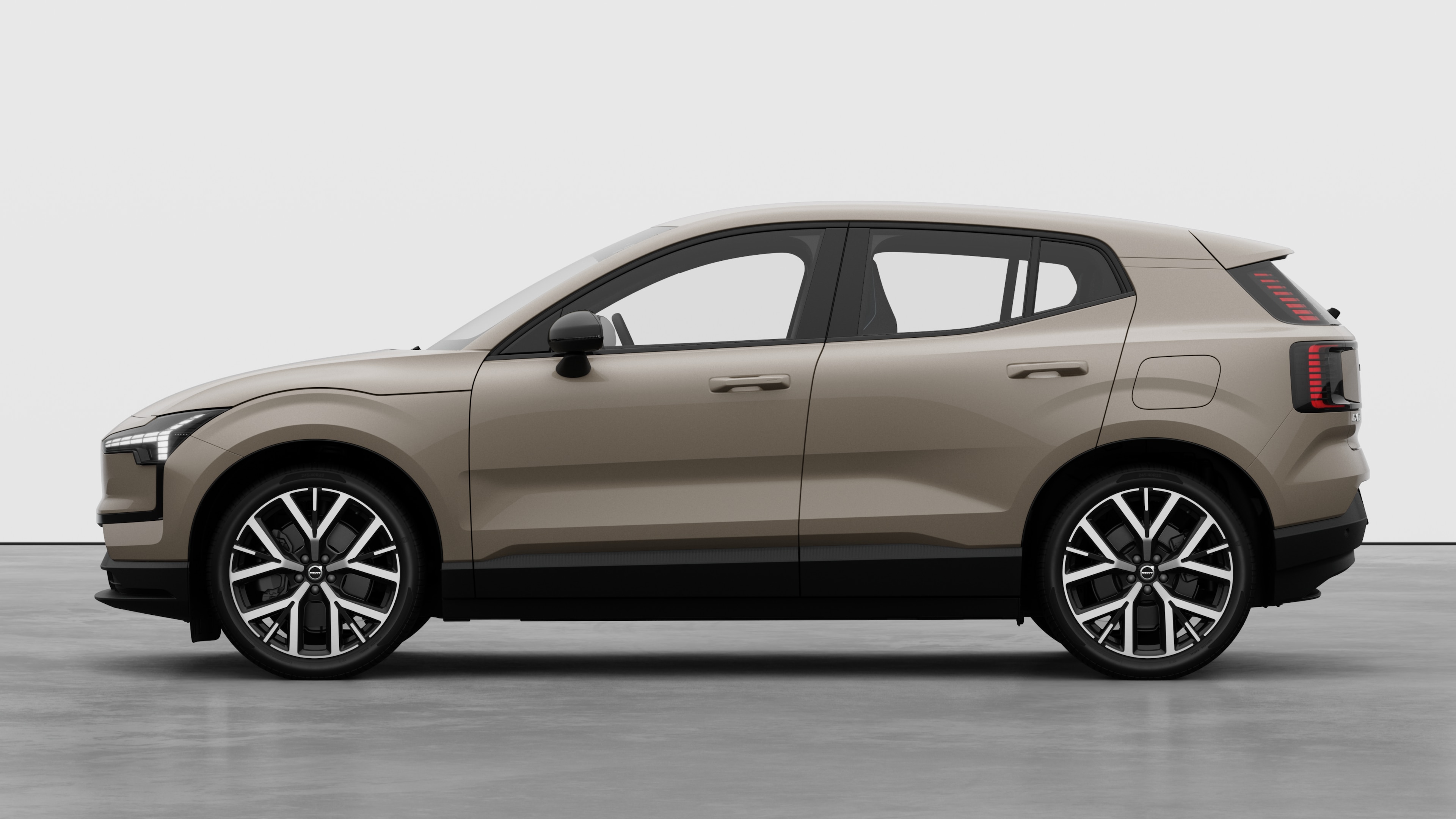 Volvo car in side view against a plain studio background. No additional details or identifiers are present.