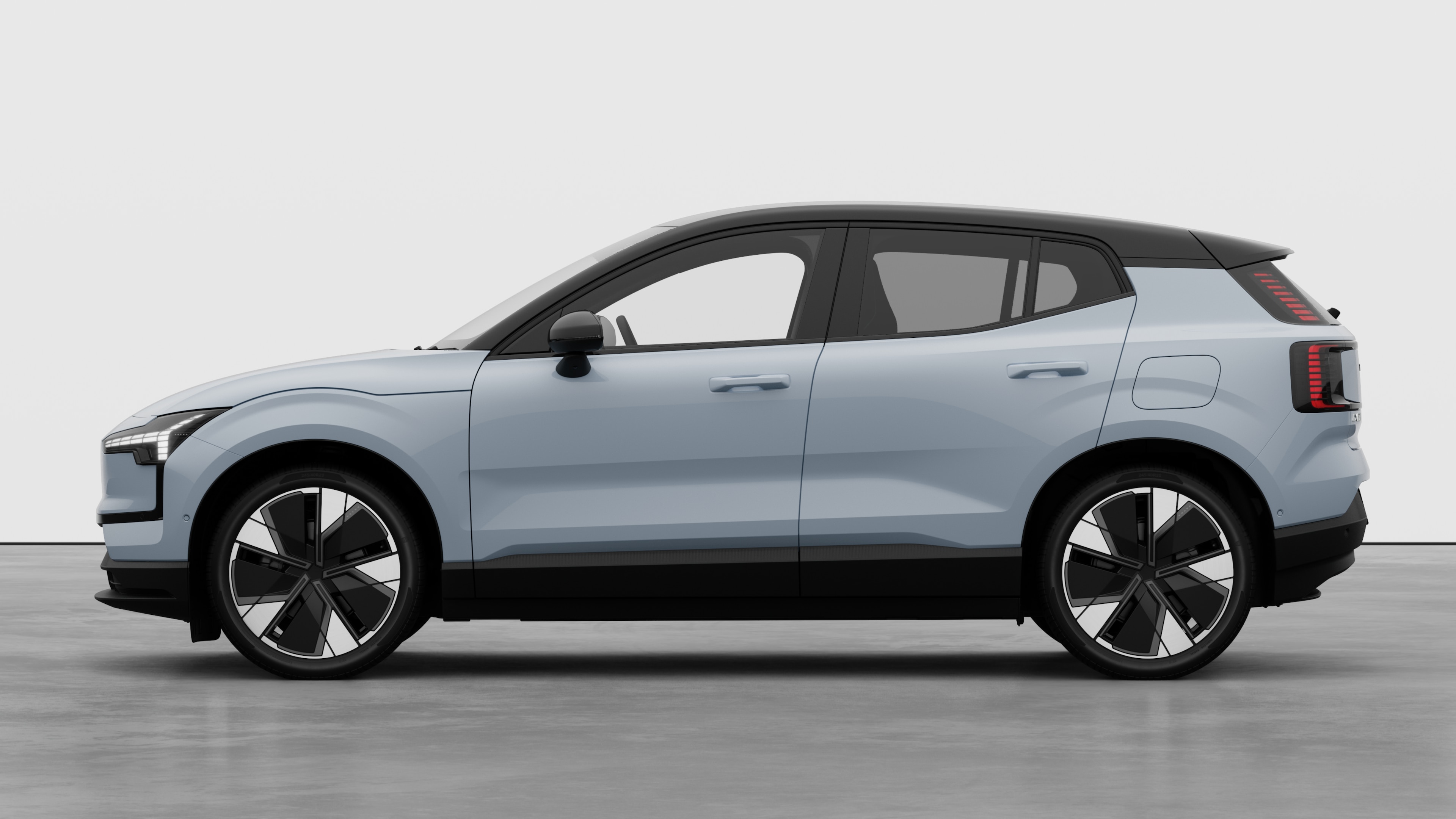 Volvo car in side view against a plain studio background. No additional details or identifiers are present.
