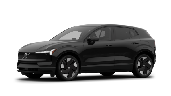 Volvo car exterior in three-quarter view, plain studio background.