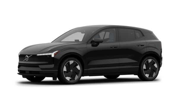 Volvo car exterior in three-quarter view, plain studio background.