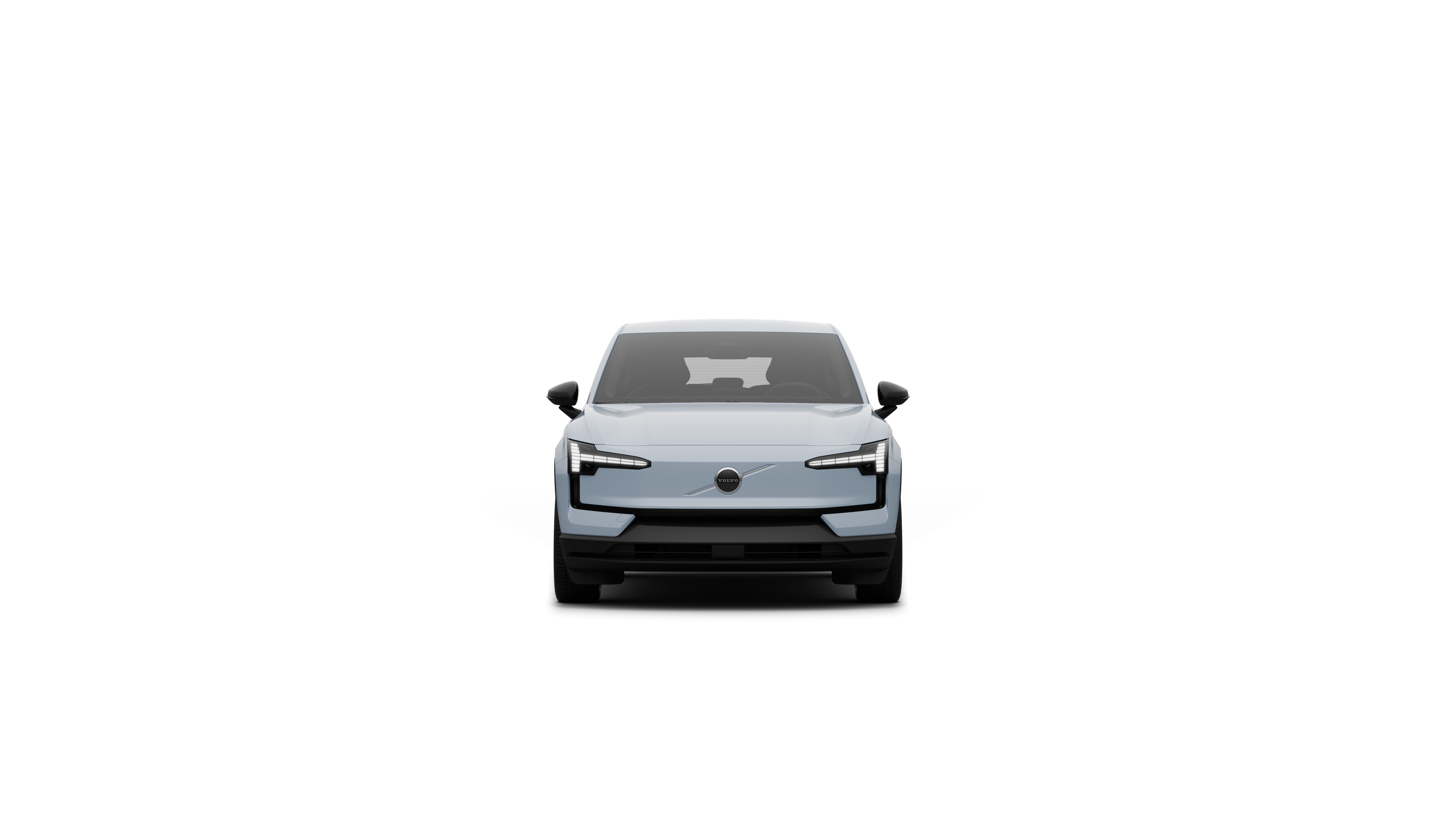 Volvo auto eestvaade tavalisel stuudiotaustal.