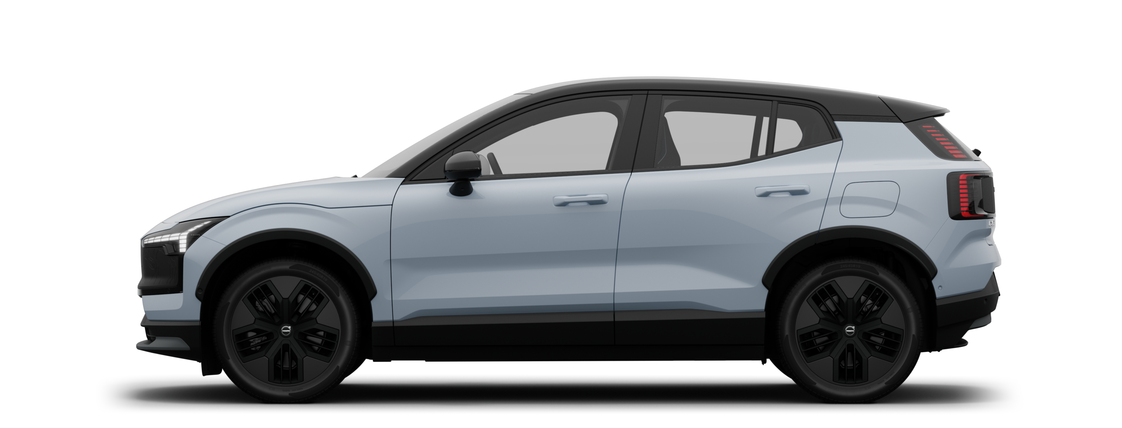 Una vista lateral de EX30 Eléctrico