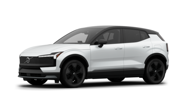 Volvo car exterior in three-quarter view, plain studio background.