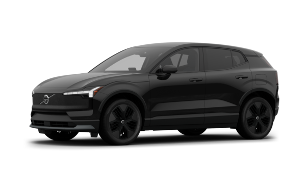 Volvo car exterior in three-quarter view, plain studio background.