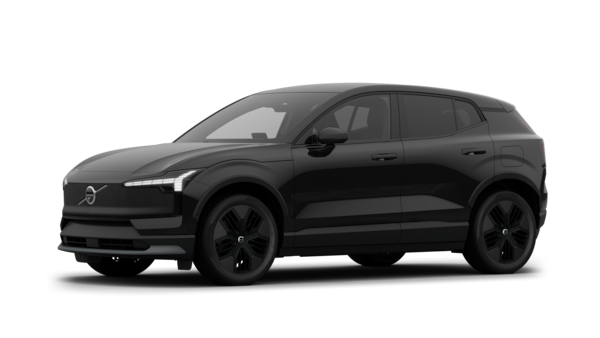 Volvo-bilens eksteriør i trekvartvisning, almindelig studiebaggrund.