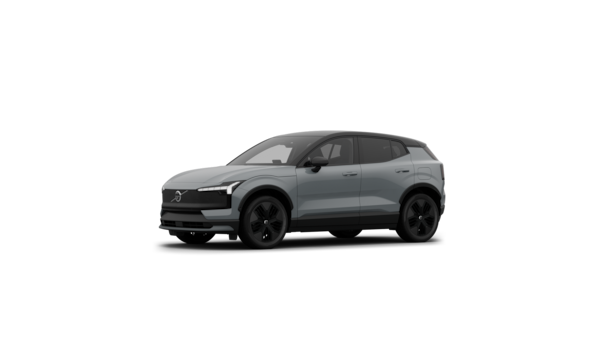 Volvo-auton kolmen neljänneksen näkymä ulkopuolelta tavallisella studiotaustalla.