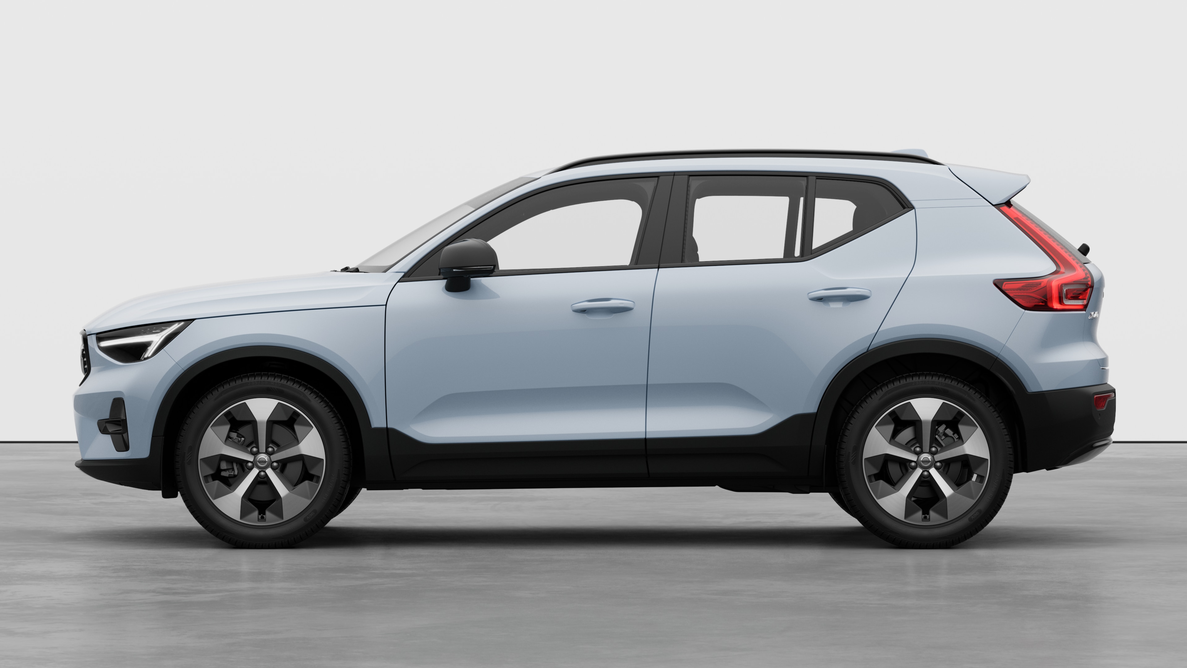 Volvo car in side view against a plain studio background. No additional details or identifiers are present.