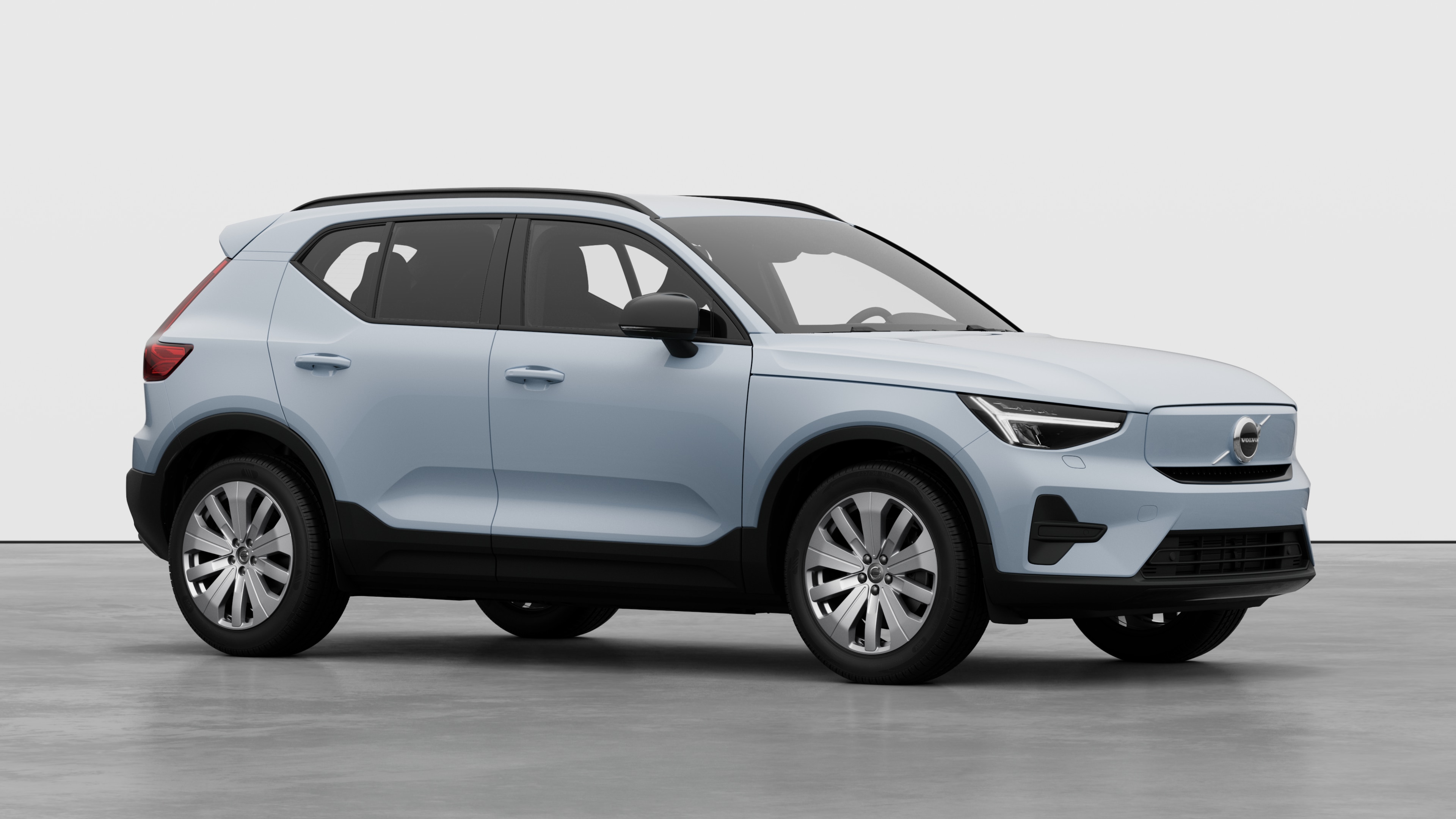 Eksteriør fra Volvo, tre kvarters visning i vanlig studiobakgrunn.