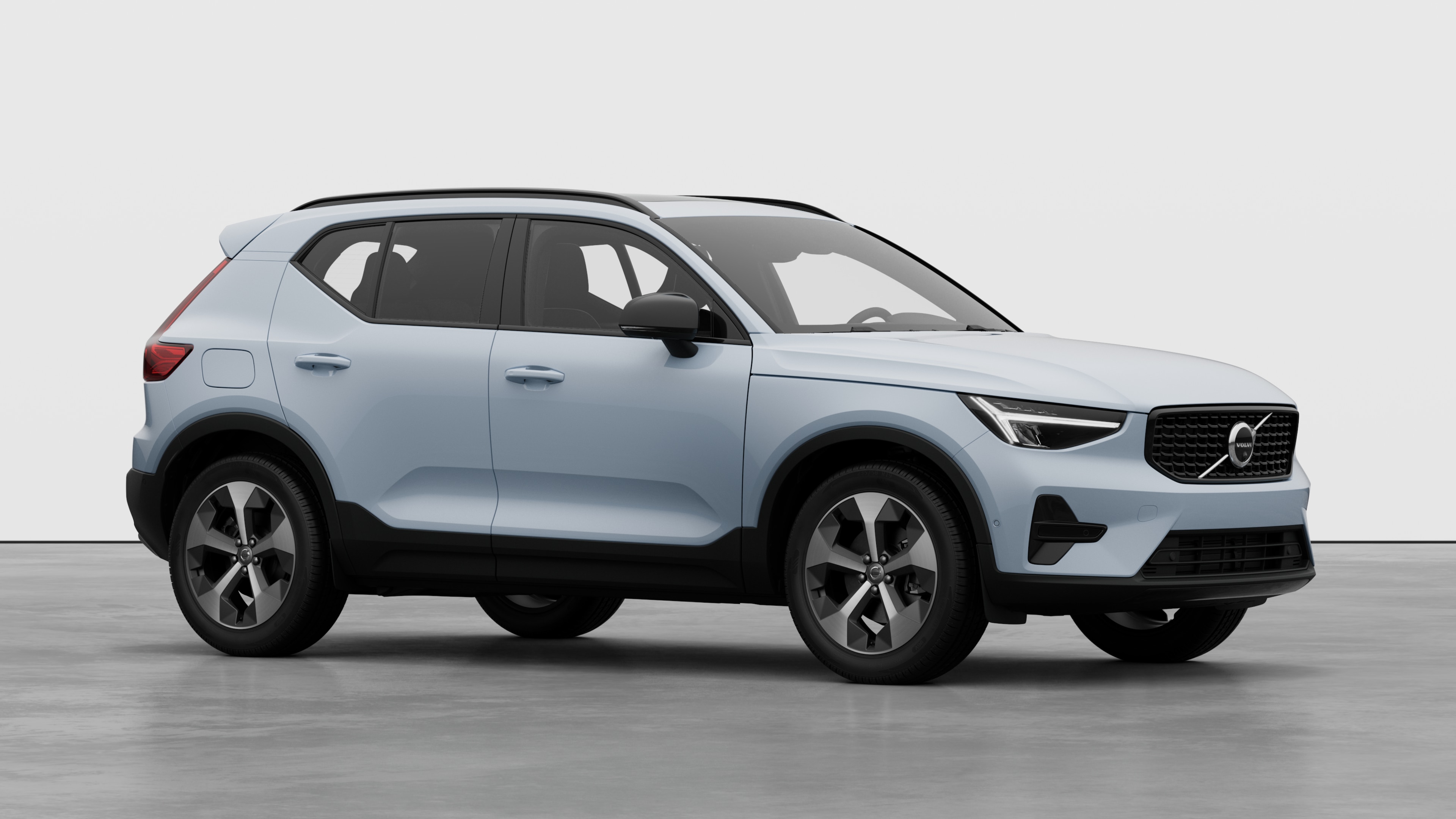 Nadwozie samochodu Volvo, widok w trzech czwartych na zwykłym tle studia