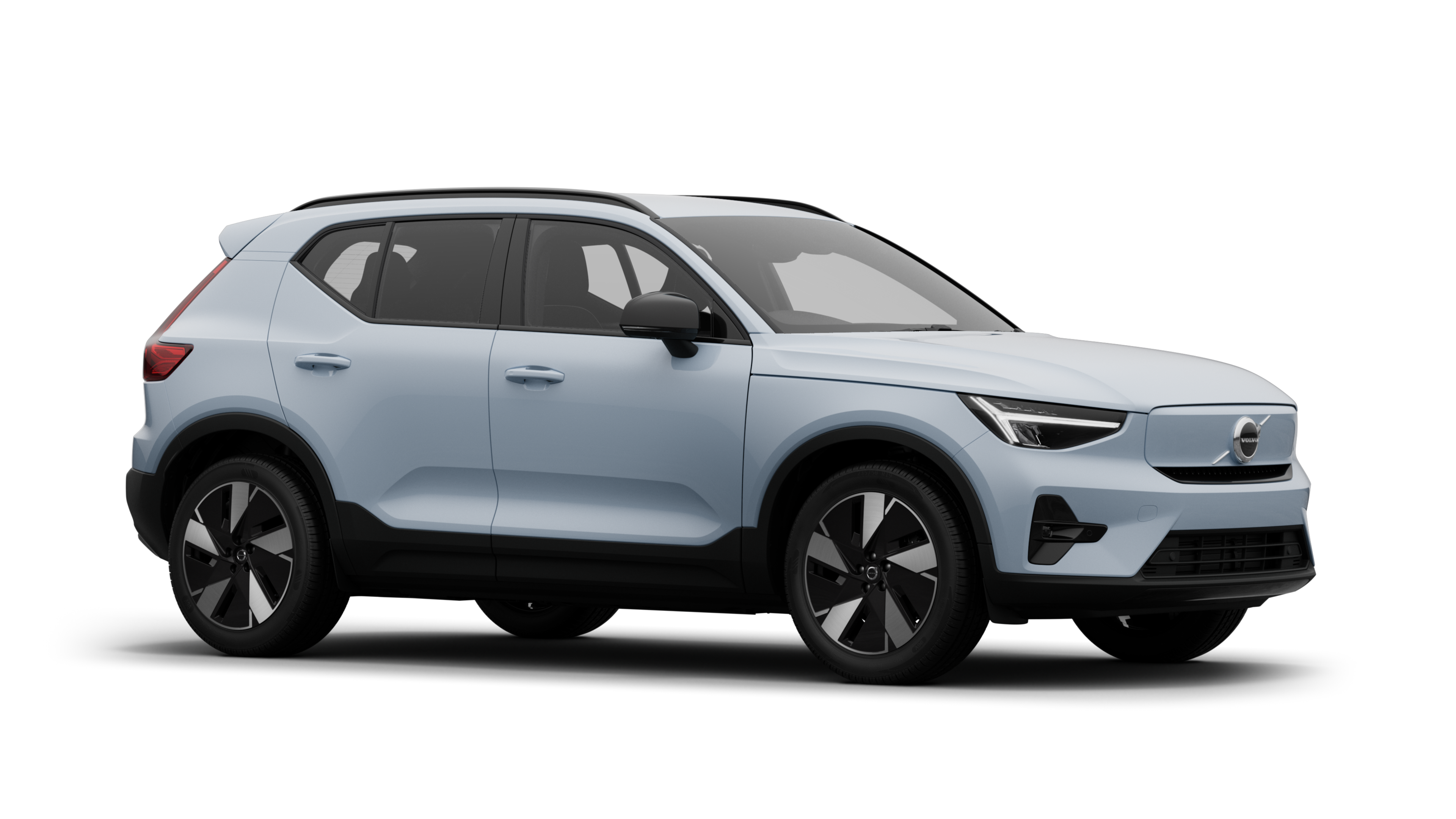 Volvo car exterior, three-quarter view in a plain studio background.