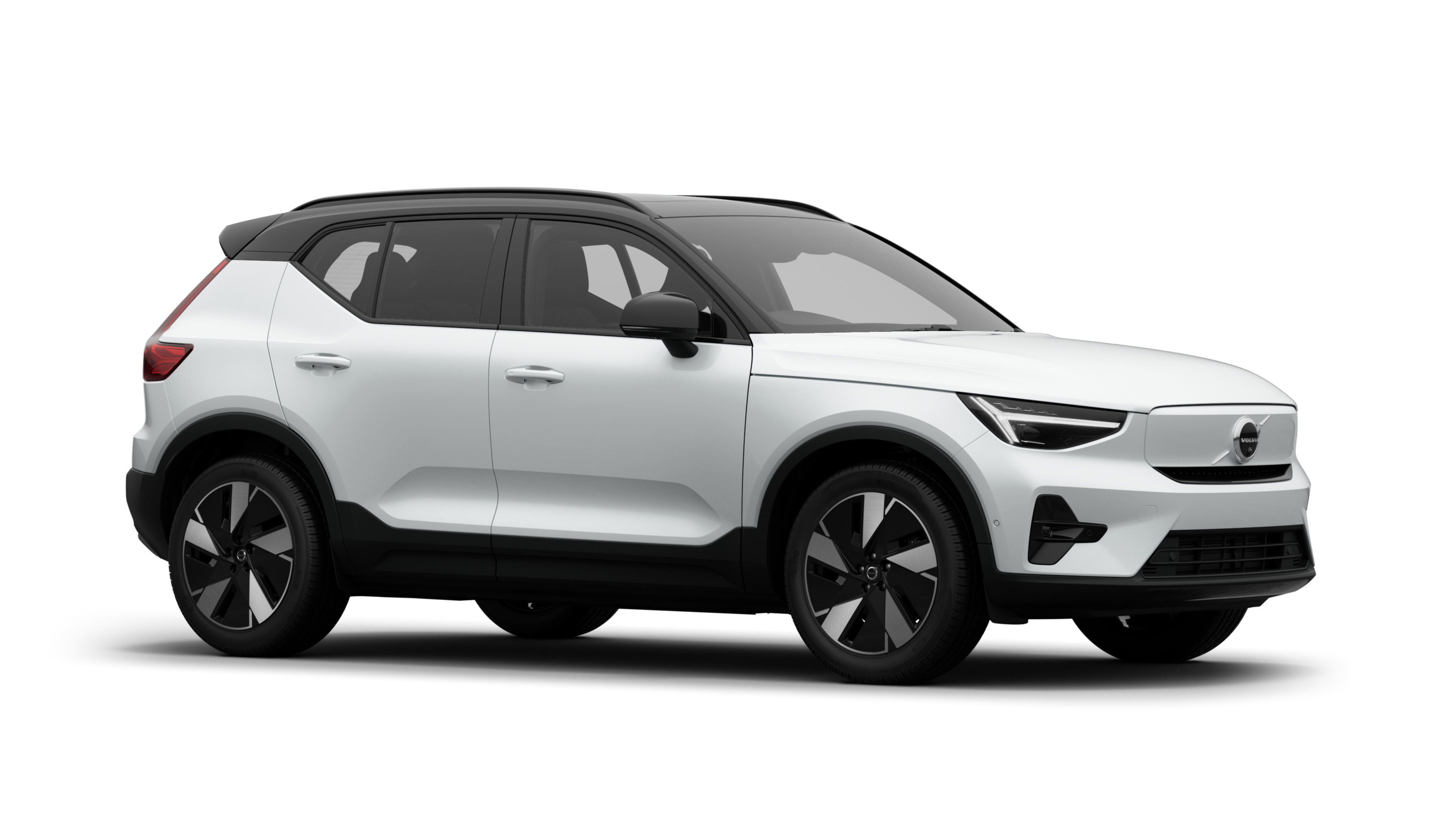 Volvo car exterior, three-quarter view in a plain studio background.