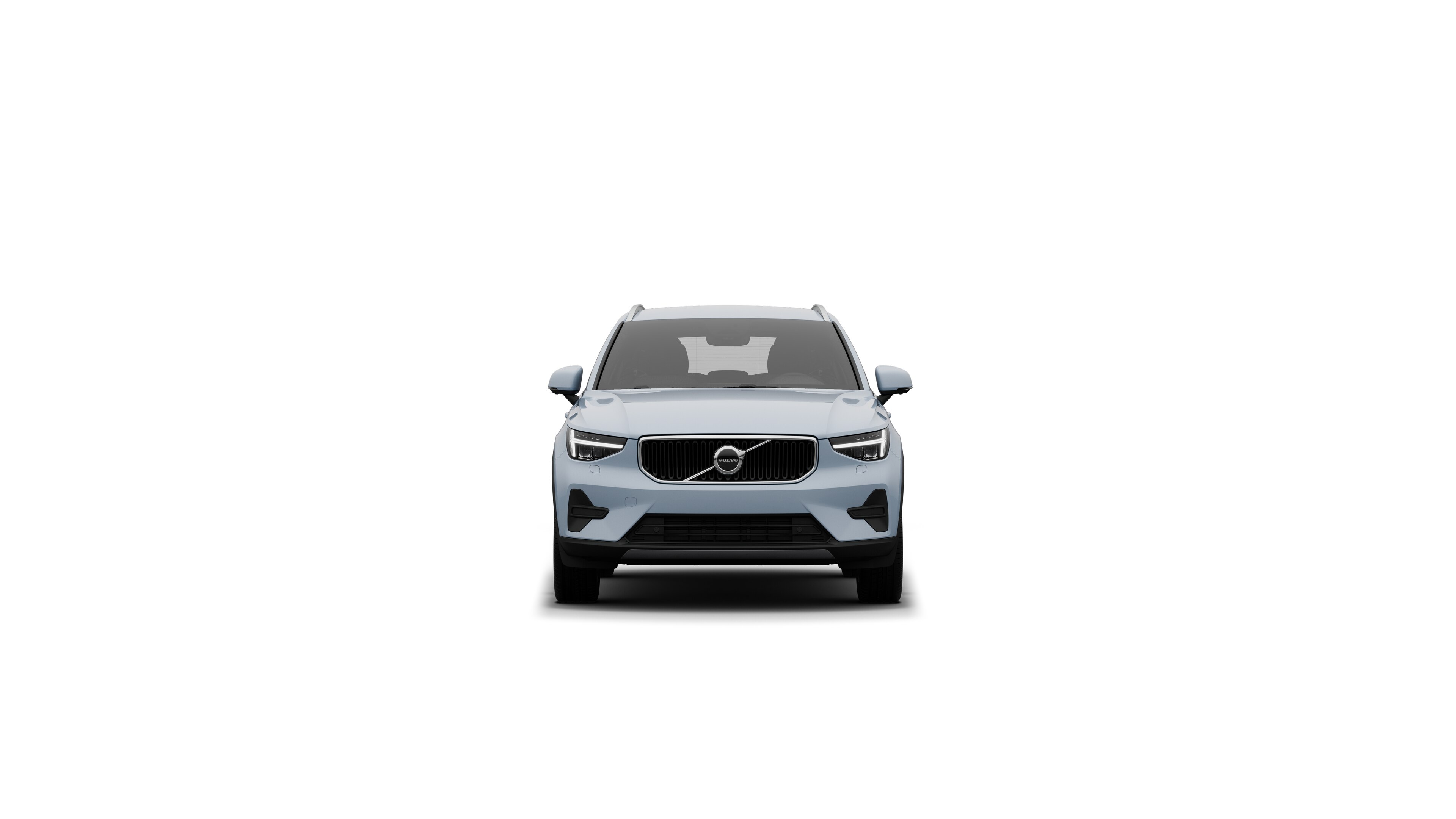 Volvo -auto edestä studiotaustaisena.