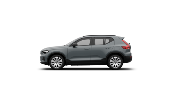 Volvo car side view in plain studio background.