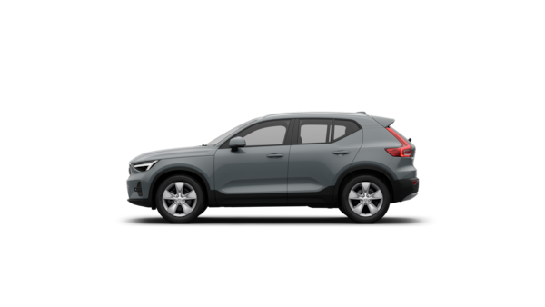 Volvo car side view in plain studio background.