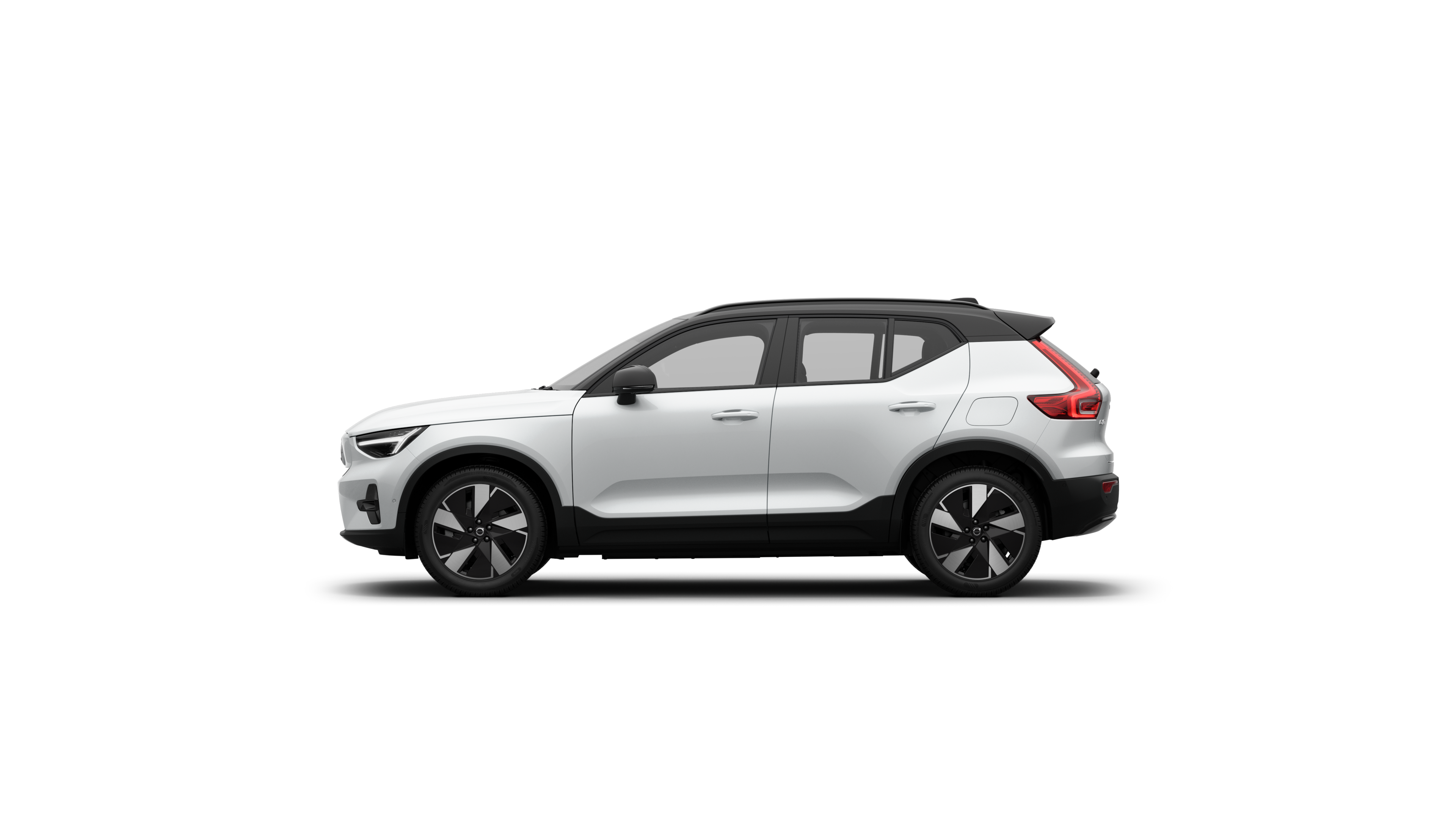 มุมมองด้านข้างของ EX40 ไฟฟ้า