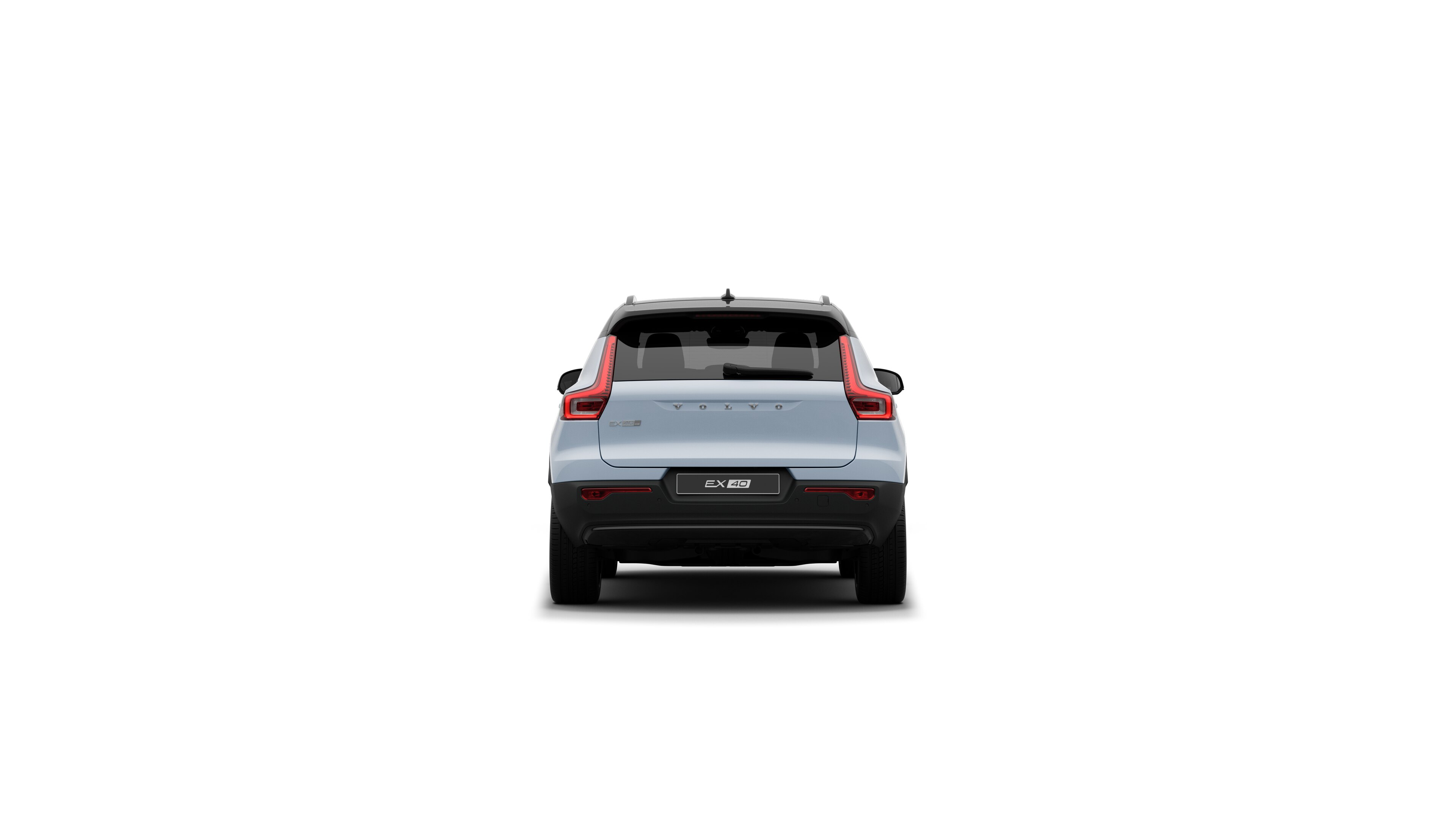 Volvo car rear view in a plain studio background.