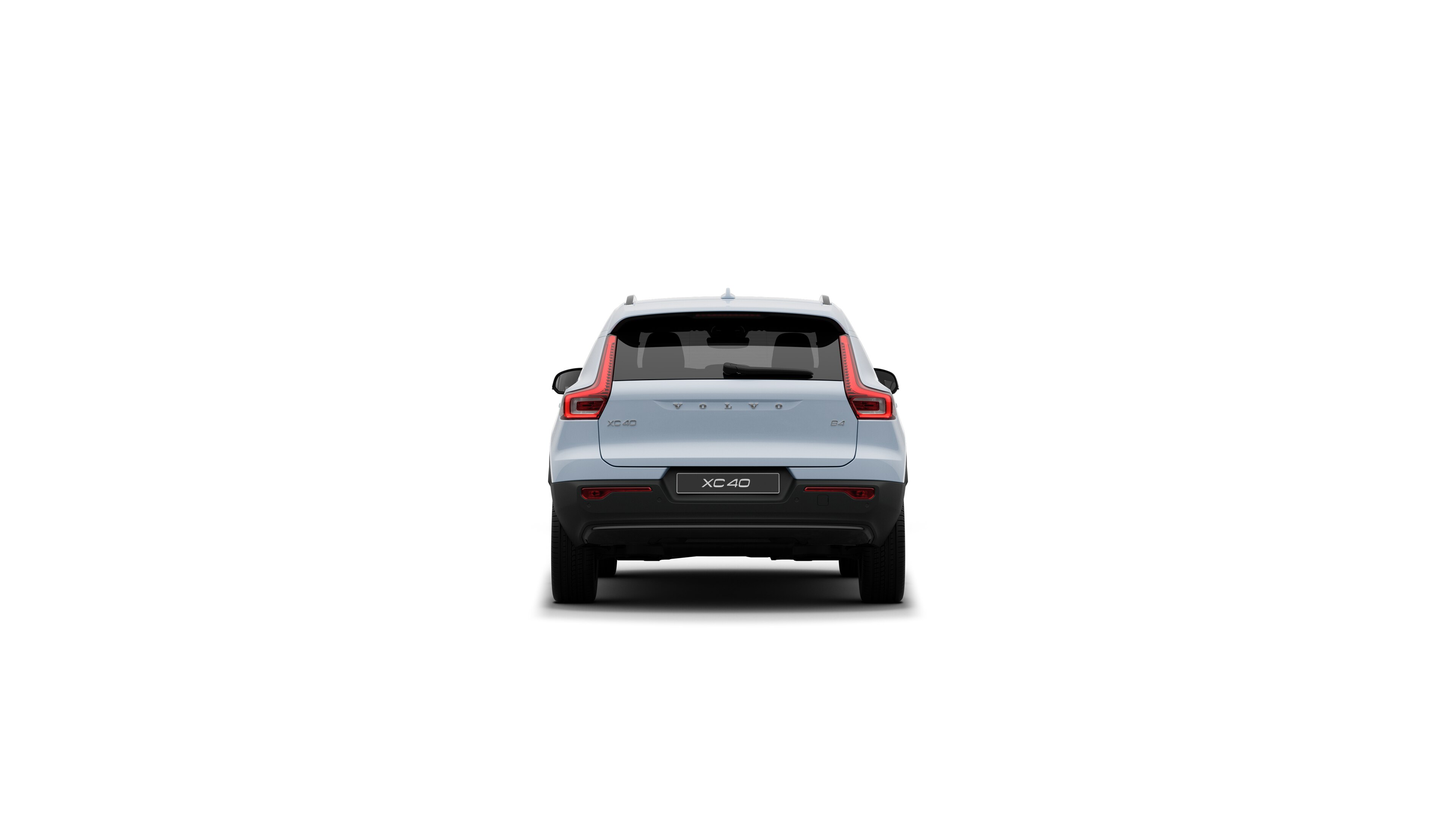 Volvo car rear view in a plain studio background.