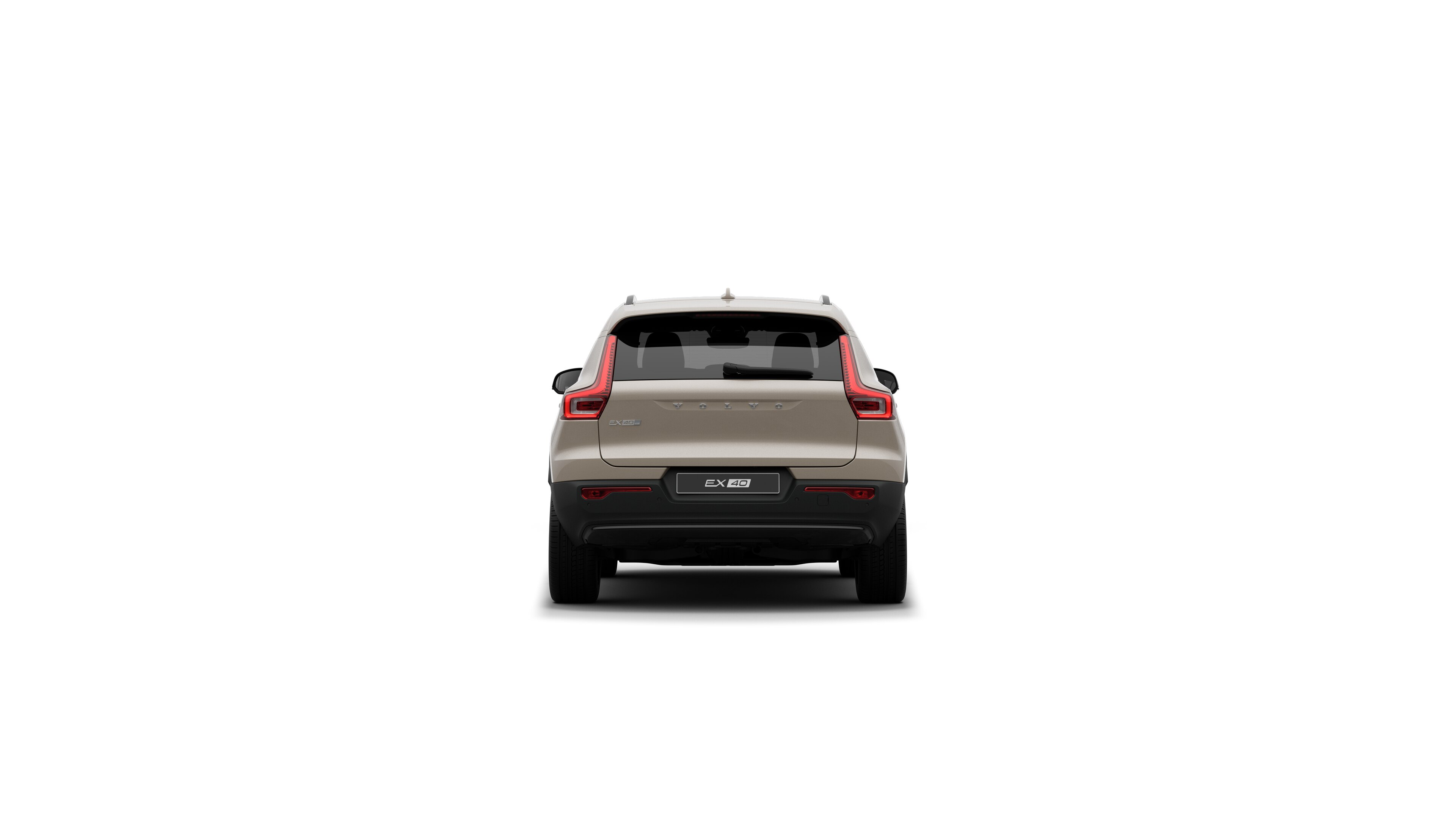 Volvo car rear view in a plain studio background.