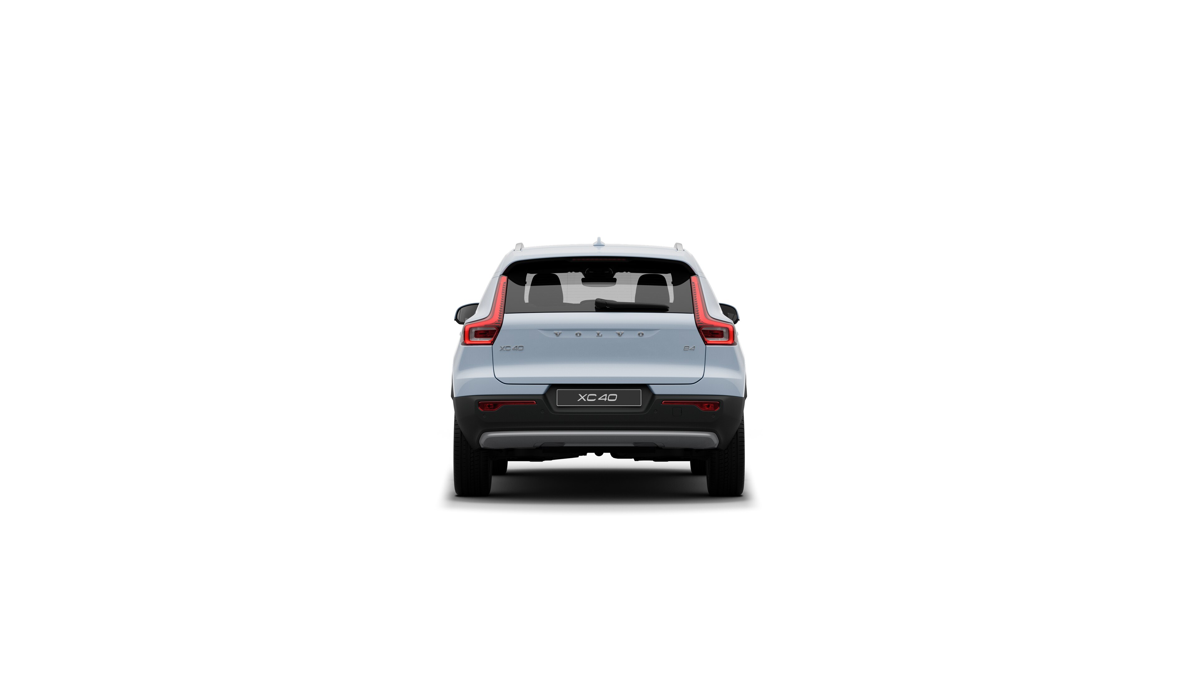 Volvo car rear view in a plain studio background.