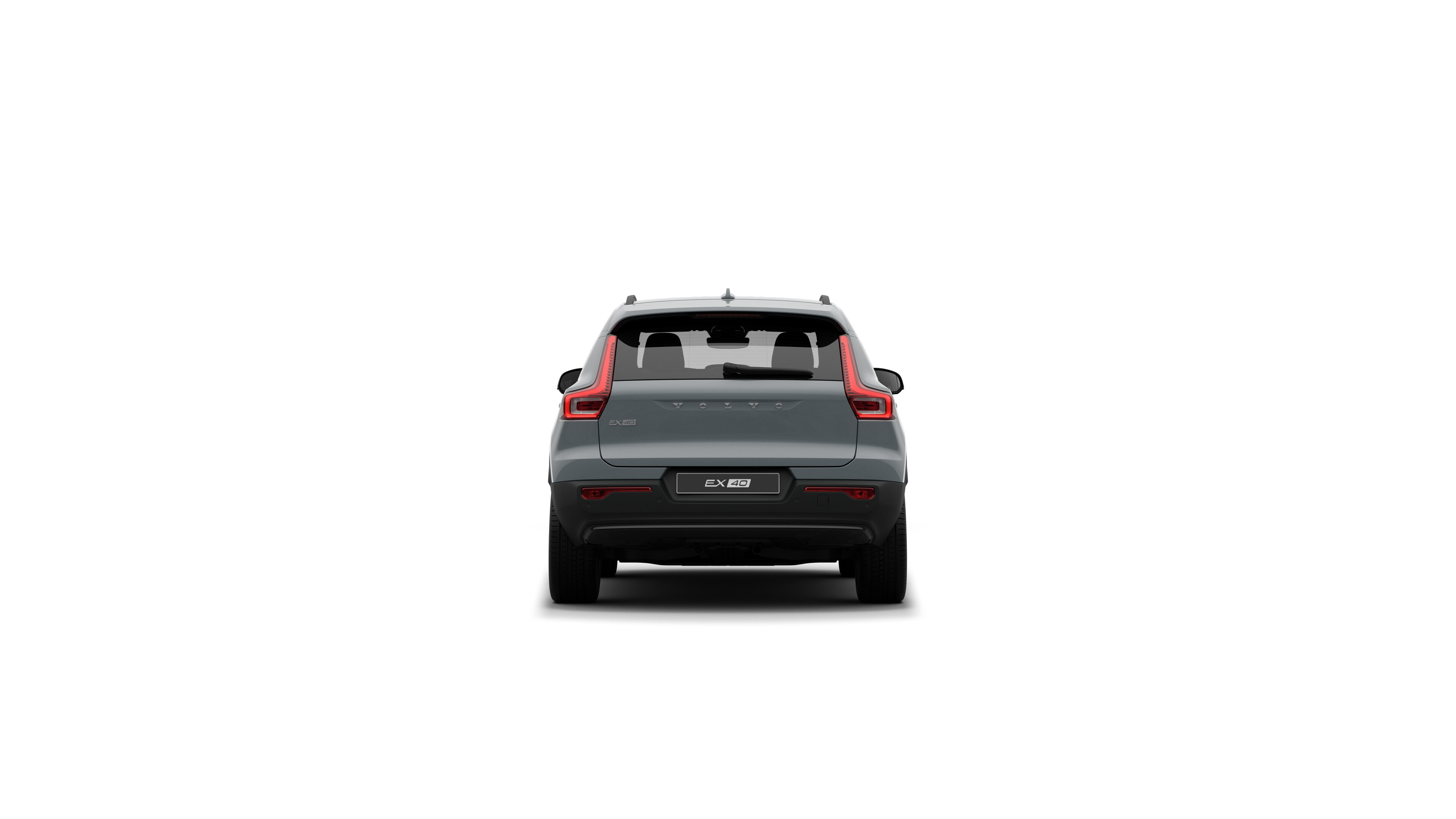 Volvo car rear view in a plain studio background.