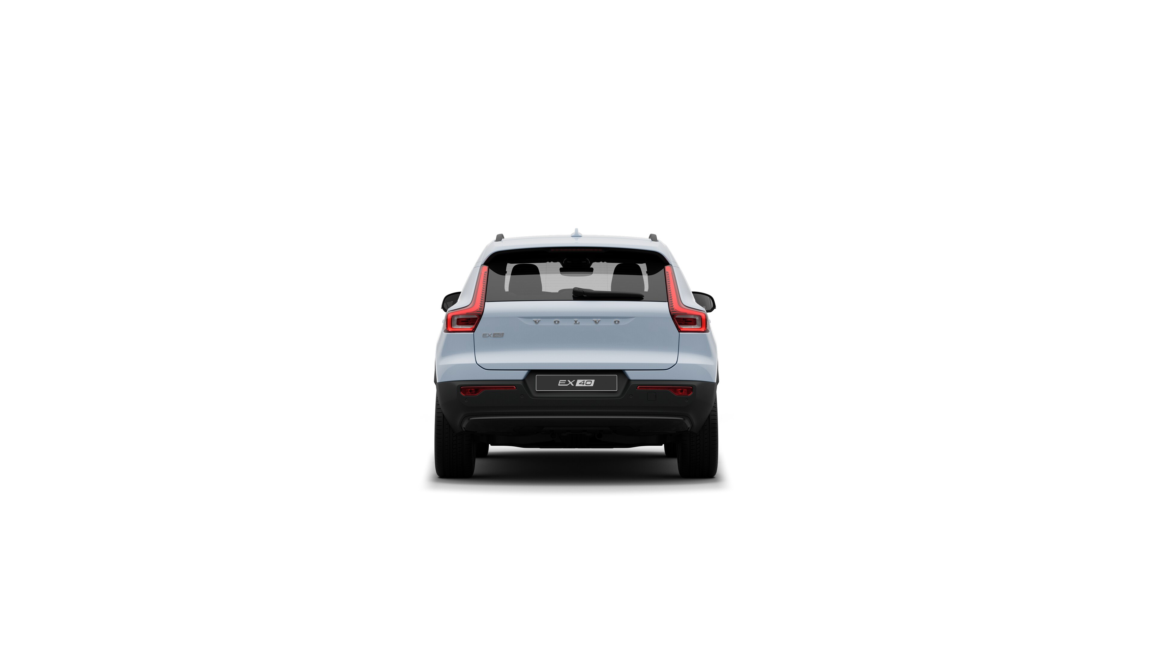 Volvo car rear view in a plain studio background.
