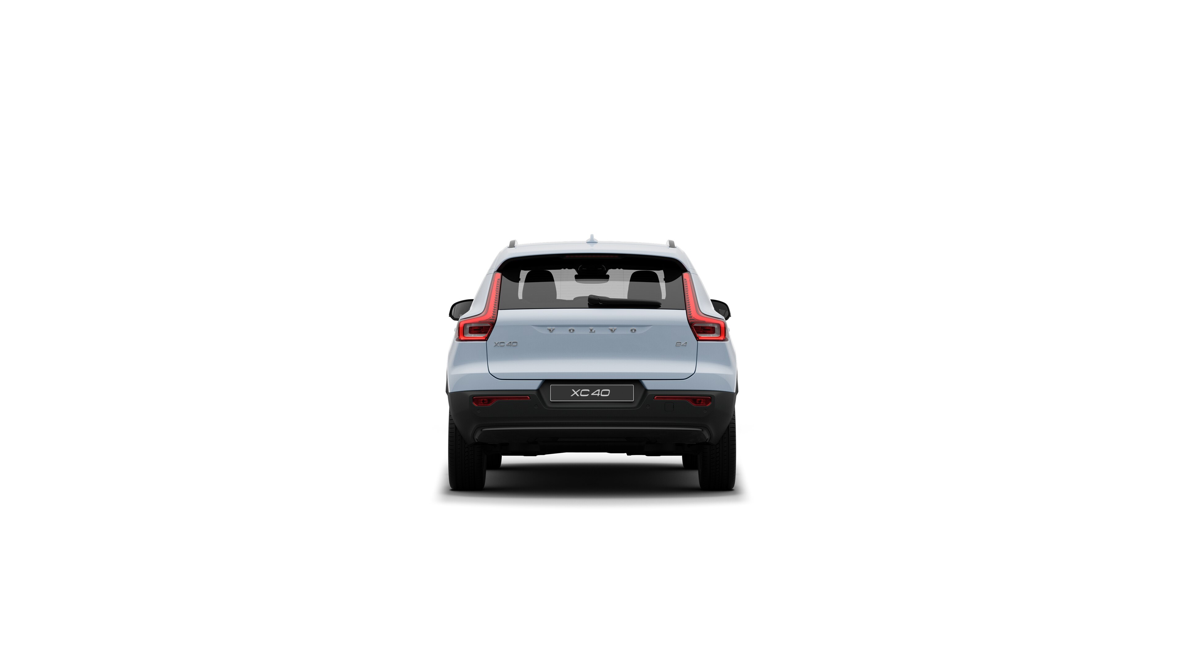Volvo car rear view in a plain studio background.