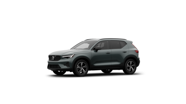 Volvo car exterior three-quarter view in a plain studio background.