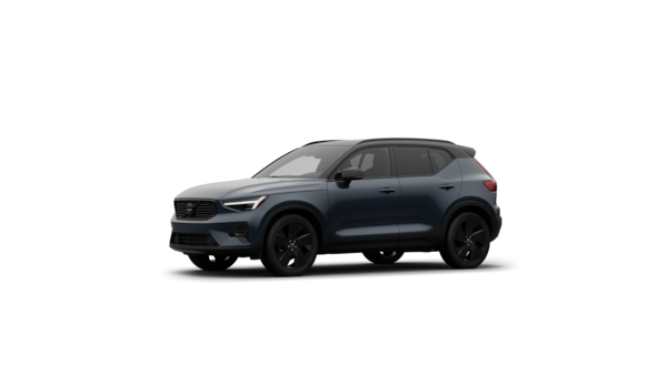 Volvo car exterior three-quarter view in a plain studio background.