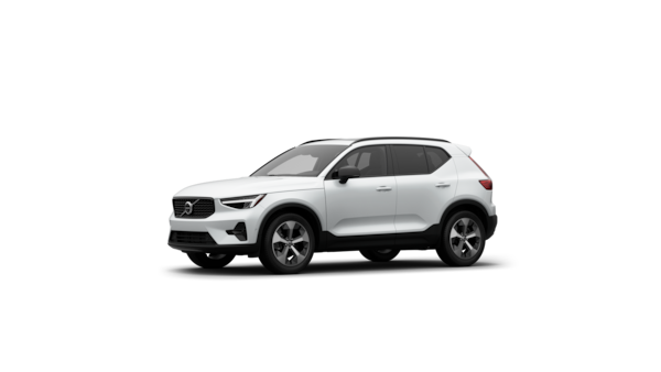 Volvo car exterior three-quarter view in a plain studio background.