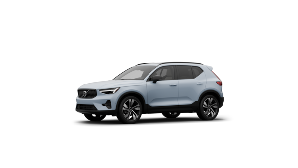 Volvo car exterior three-quarter view in a plain studio background.
