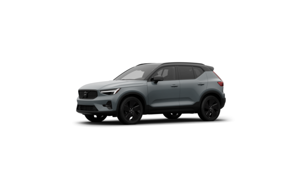 Volvo car exterior three-quarter view in a plain studio background.