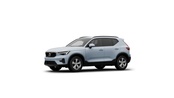 A Volvo külseje háromnegyed nézet egy egyszerű stúdió háttérben.