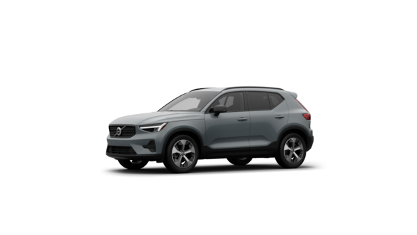 Volvo car exterior three-quarter view in a plain studio background.