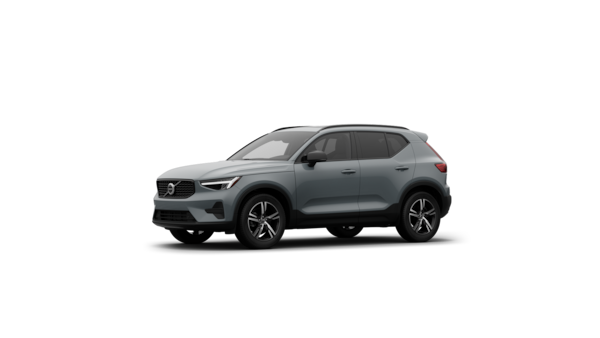 Volvo car exterior three-quarter view in a plain studio background.