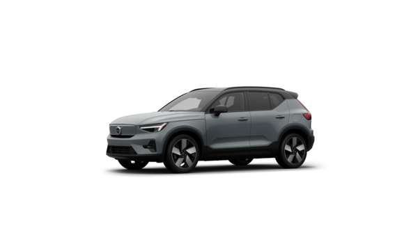 Volvo car exterior three-quarter view in a plain studio background.