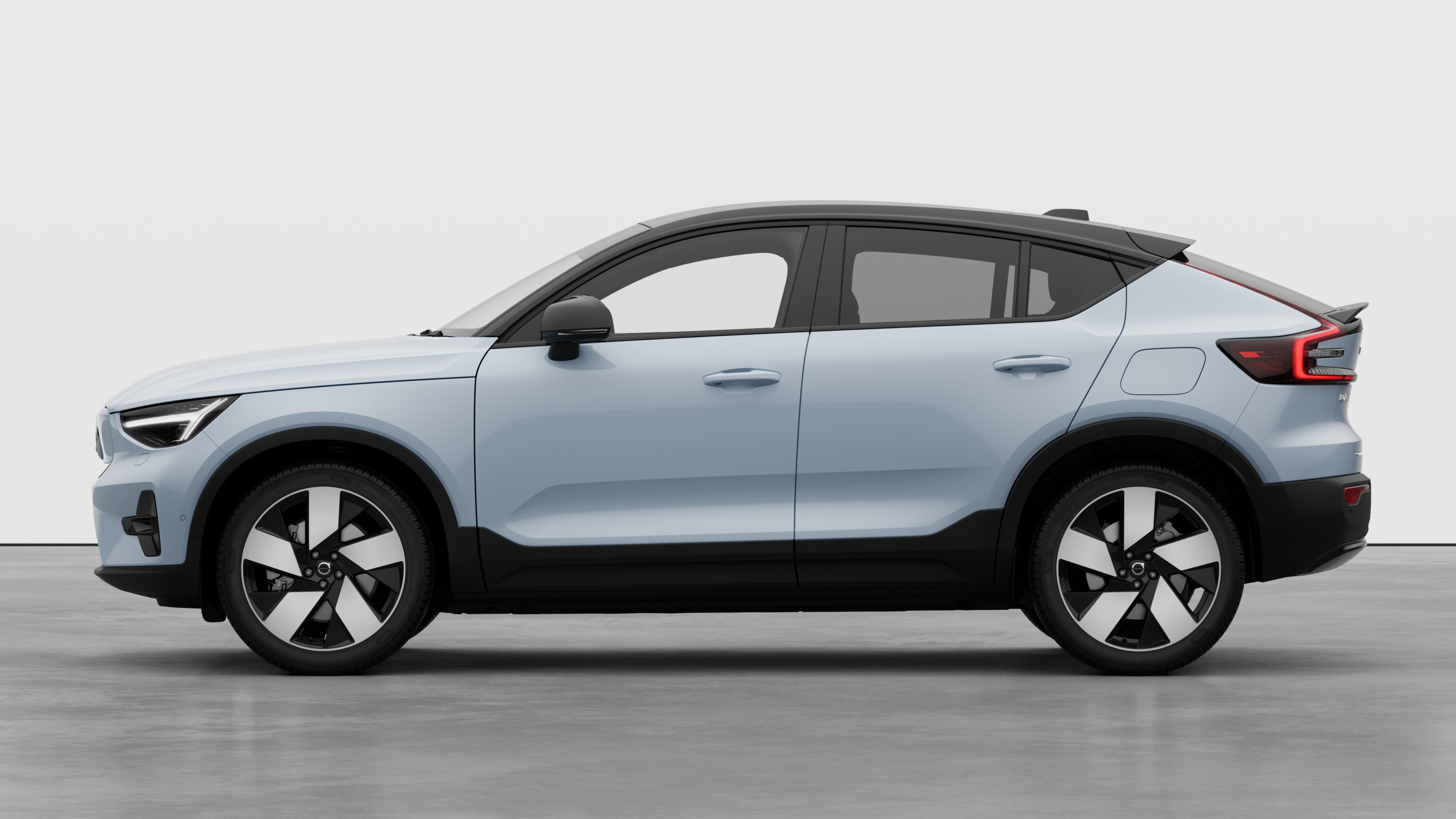 Volvo car in side view against a plain studio background. No additional details or identifiers are present.