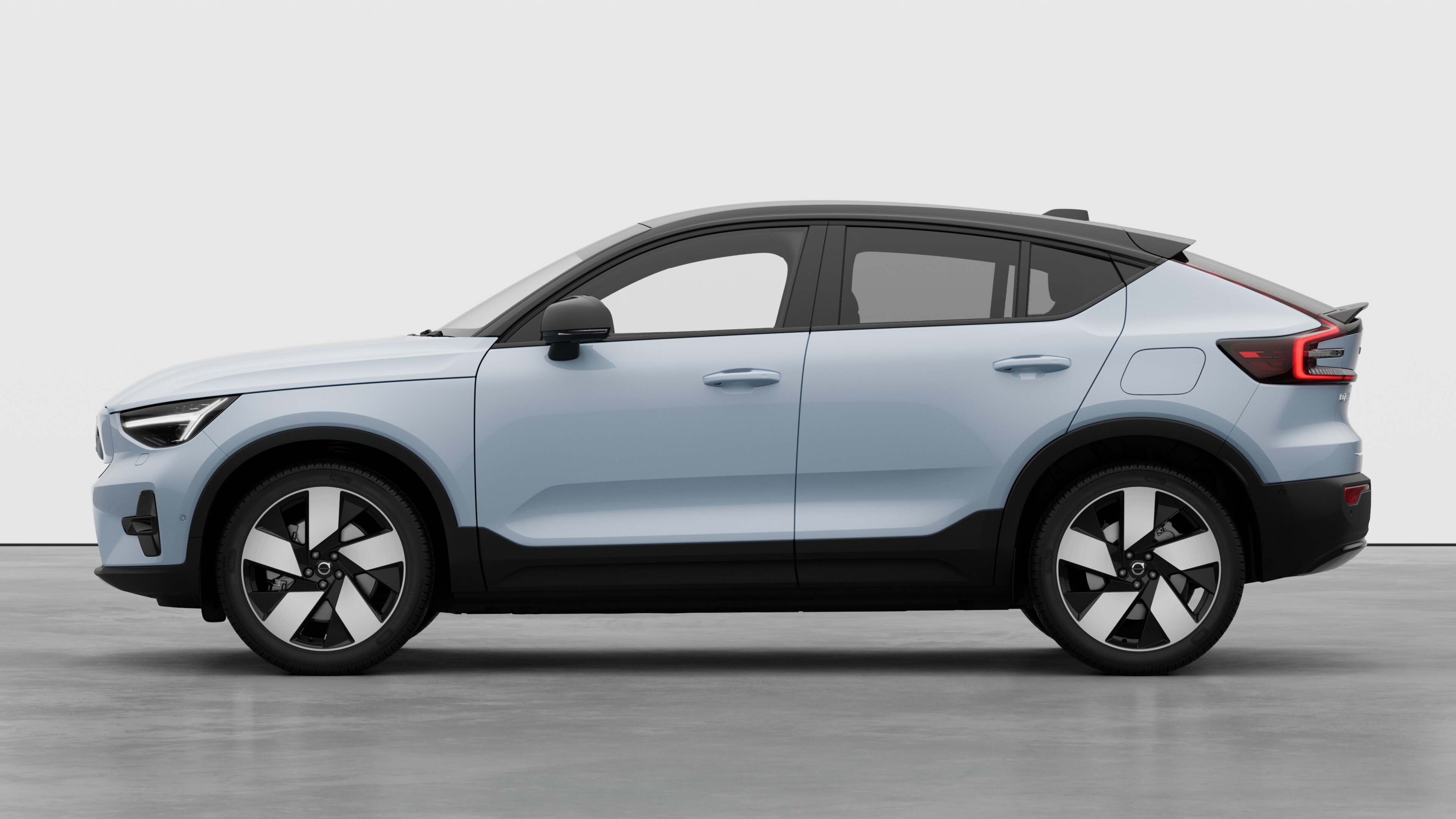 Volvo car in side view against a plain studio background. No additional details or identifiers are present.