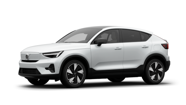 Volvo-auto ulkoa kolmen neljänneksen näkymässä, tavallinen studiotausta.