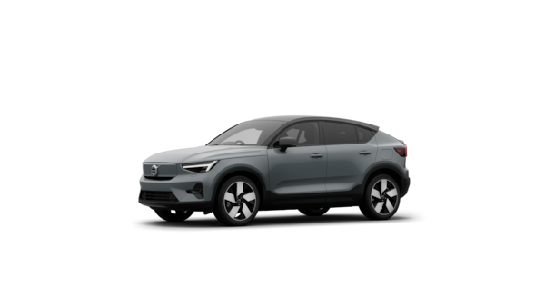 Volvo car exterior three-quarter view in a plain studio background.