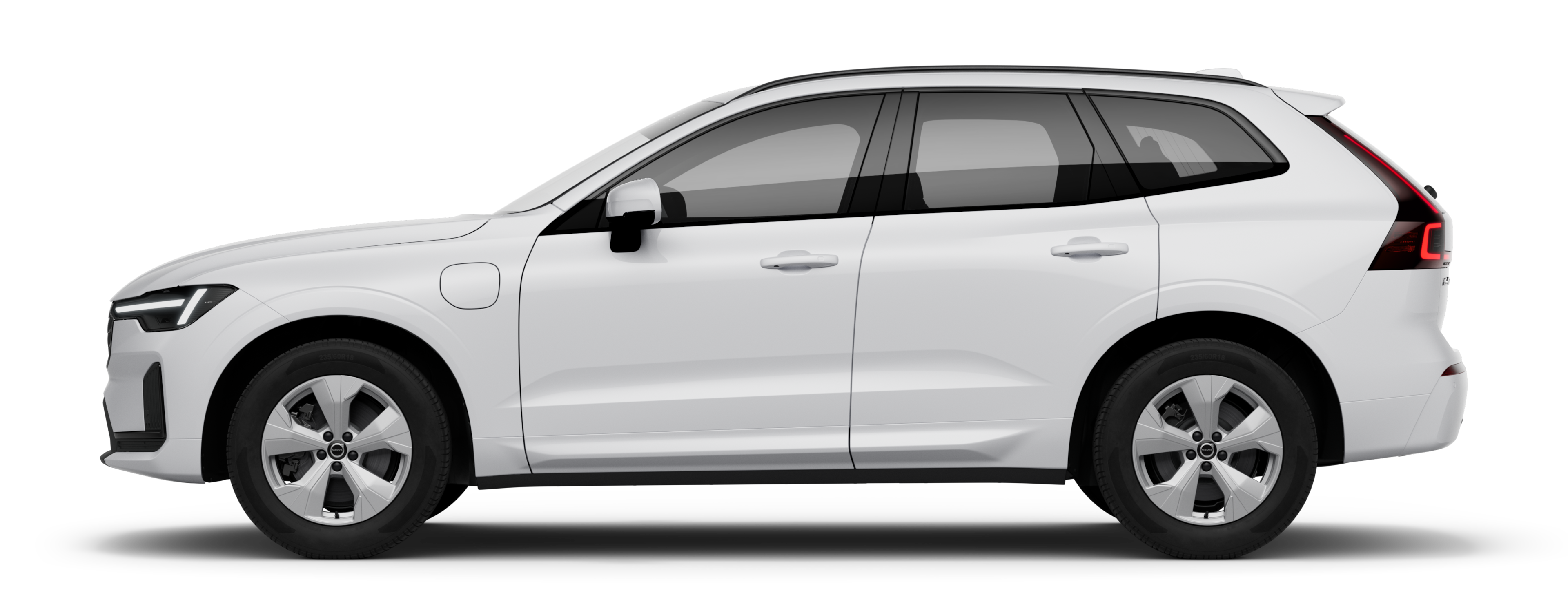 Vista laterale di una XC60 Ibrido plug-in