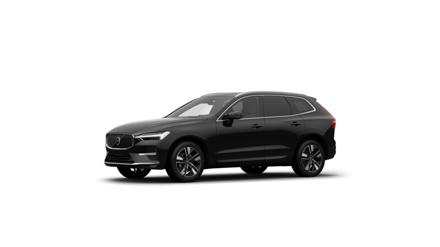 A Volvo külseje háromnegyed nézet egy egyszerű stúdió háttérben.