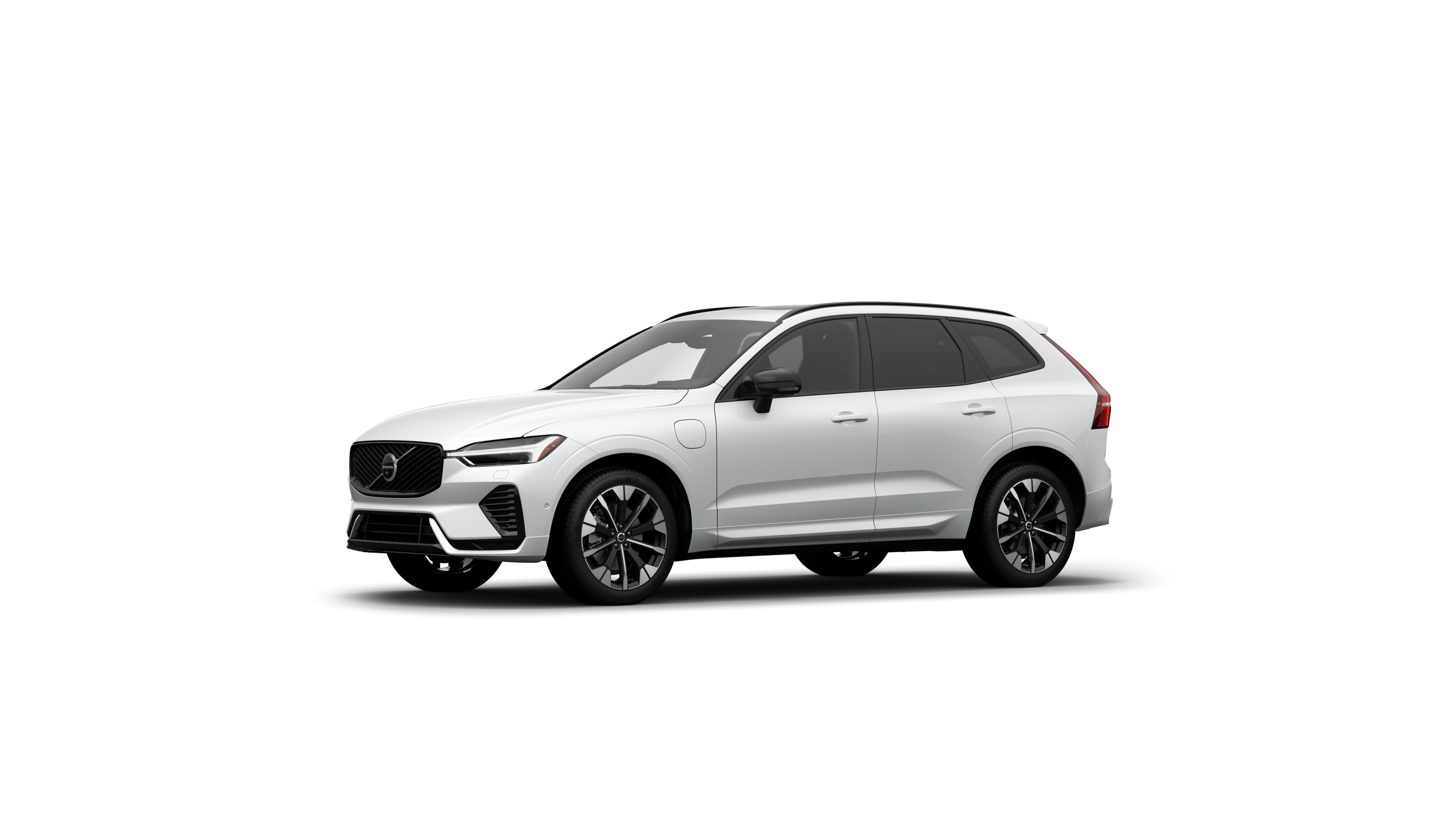 Volvo car exterior three-quarter view in a plain studio background.