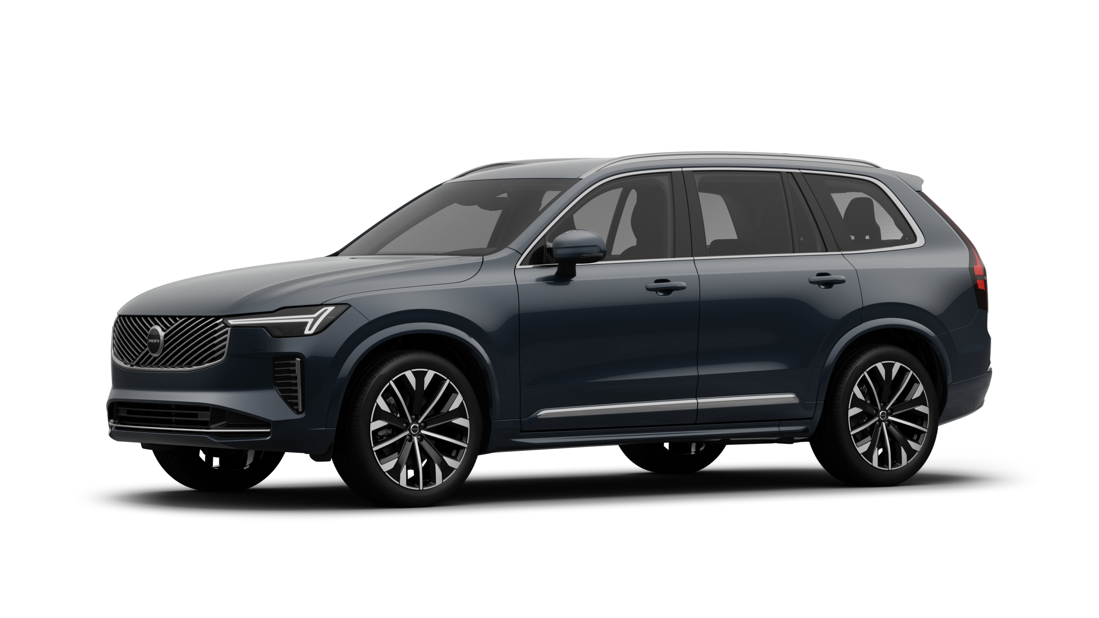 Esterno di un'auto Volvo in vista di tre quarti, sfondo in studio.
